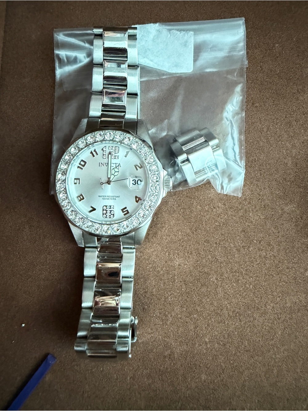 Women's Angel Quartz 3 Hand White Dial Watch